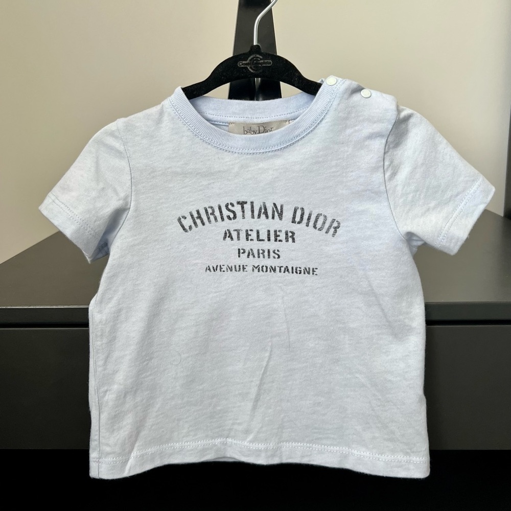 Baby Dior Short Sleeve Boys Tshirt - Blue 9 Months